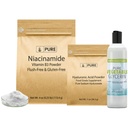 Pure Original Ingrediënten Hyaluronzuur, Niacinamide en Glycerine Bundle, Diverse maten, Odorless, Kleurloze