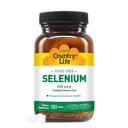 Country Life Sélénium, Sans levure, soutient la santé immunitaire, 100 mcg, 180 comprimés, Sans gluten, végétalien, halal