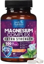 Magnesium Complex Capsules 500 mg met Oxide, Glycinate, Malate, Citrate - High Absorptie Complex Chelated Magnesium Mineral Supplements - voor spier-, bot- en hartgezondheidsondersteuning - 60 capsules