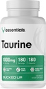 Taurine (1000 MG), Essentials (180 porties, 180 capsules)