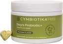 CYMBIOTIKA Dog Probiotic+, Probiotiques pour chiens, Gut Health & Supplément de soutien immunitaire avec enzymes digestives et mélange vert, Prébiotiques, Postbiotiques, Suppléments pour chiens, Arôme de citrouille, 50 Chews