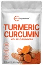 Kurkuma Extract 95% Curcuminoïden (Natural Turmeric Extract en Kurkuma Supplementen), 100 Gram, rijk aan antioxidanten voor gezamenlijke & Immuun Ondersteuning, Geen GGO's, Vegan vriendelijk, India Oorsprong
