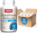 Jarrow Formulas Glutathion Reduced 500 mg- 120 Veggie Capsules- Intracellulair Antioxidant- Kwaliteit Glutathion Supplementen- Ondersteunt Recycling van vitamine C & E- Non-GMO- Glutenvrij- Veganistisch, 12 Packs