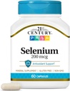 21e eeuw Selenium 200 mcg Capsules, 60 Tellen