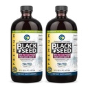 Verbazingwekkende kruiden Premium Black Seed Oil - Glutenvrij, Niet GGO, Cold Pressed Nigella Sativa Aids in Digestive Health, Immune Support, Hersenfunctie - 16 Fl Oz (pakket van 2)