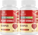 Cholesterolsupplementen met plantaardige sterolen, Niacin, Red Gist Rice, Bergamot, Omega-3 & Knoflook - Advenced Absorptie Formula - 180 Softgels