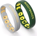 Mosquito-afstotende armbanden, 2 Pack Silicone Mosquito-afstotende polsbandjes, DEET-Free Insect & Bug-afstotende polsbandjes voor volwassenen en kinderen Indoor Outdoor Use (Dark Green&Gray)