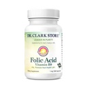 Supplément du Dr Clark Folic Acid (Vitamine B9) – 1 mg, 100 gélules de gélatine, vitamine B essentielle pour la santé quotidienne