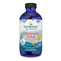 Enfants nordiques naturels DHA, fraise - 8 oz pour les enfants - 530 mg Oméga-3 avec EPA et DHA - Développement et fonction cérébrale - Non-OGM - 96 portions