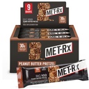 MET-Rx Big 100 Colossal Protein Bars, Great as Healthy Meal Replacement, Snack, and Help Support Energy, Pindakaas Pretzel, Met Vitamine A, Vitamine C en Zink, 100 g, (Pack van 9)