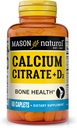 Mason natuurlijke calcium citraat Plus vitamine D3, 2 maanden levering, versterkt spierfunctie & bot gezondheid, 60 capletten