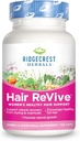 RidgeCrest Kruiden Haarlevend, voedingssupplement voor het haar met vitamine C, Biotine (6000mcg), zink, en koper, haarvitaminen voor vrouwen ter ondersteuning van gezond haar, huid, en nagels (120 caps, 30 servers)