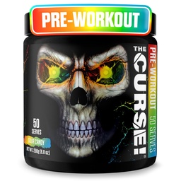 JNX SPORTS The Curse! Voorbehandeling Powder for Men & Women, Cafeine, Beta-Alanine, Creatine, L-Citrulline, 50 Servings, Sour Candy Flavor Boost Energy, Strength & Focus