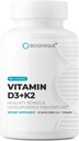 Vitamine D3+K2, Natuurlijken Vitamine d3 25 mcg 1000 I.U. en Vitamine k2 als MK-7 120 mcg - Bevordert hart, bot en tanden Gezondheid - 90 Nature Made Capsules - Non-GMO