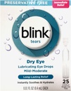Blink Tears Smeer Oogdruppels Mild-Moderate Dry Eye, 25 Pk - 0,01 oz, Verpakking van 2