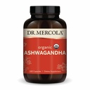 Dr. Mercola Organic Ashwagandha - Ondersteunt energieproductie & adrenal Health - 800 mg per portie - Non-GMO, Glutenvrije & sojavrije - Gecertificeerd USDA Organic - 180 Capsules (90 porties)