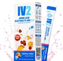 IV2-Zero Sugar Aminozuur Hydration Powder I Electrolyte Drink Mix I Essentiële Vitaminen I Vegan, Non-GMO, Glunten-Free I Next Level Hydration (10 Tellen)
