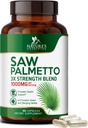 Saw Palmetto pour les hommes 1000MG - Supplément Santé Prostate 3X - Supplément Extrait d'herbes - Suppléments Prostate pour le soutien de la santé des hommes, soutien de la santé urinaire et capillaire de la prostate - 60 Capsules