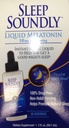 Sleep Soundly Liquid Melatonine 10mg, formule de sommeil instantanée, 30 portions, 2 Fl Oz (paquet de 1)