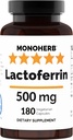 MONOHERB Pure Lactoferrine 500 mg - 180 Veg capsules - 180 porties - Additieven vrij