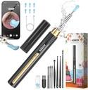 Kekoy oorreiniger met camera voor Kerstmis, 1296P HD oor Wax Removal Tool Camera, WiFi Otoscope met licht voor oorreiniging, oor Endoscoop voor iOS & Android, met 8 stuks oor set (Goud)