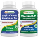Best Naturals Acetyl L-Carnitine en Alpha Lipoïnezuur 750 mg & vitamine B-12 6000 mcg