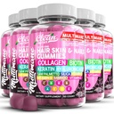 Clean Nutraceuticals Biotin Collagen Keratin Gummies | Hair Skin and Nails Vitamins for Women | Hyaluronic Acid Bamboo Vitamin A C D3 E Folate with Saw Palmetto Silica B3 B12 Vegan Gummy