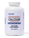 Major Oyster Shell Calcium met vitamine D3 500 mg/5 mcg (200 IE) - Dagelijks calciumsupplement - 300 tabletten (1 verpakking)