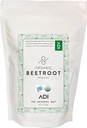 ADI USDA Certified Organic Beetroot Powder - 8oz, Nitric Oxide Booster, Raw Beetroot for Baking & Juice, Natural Red Food Coloring, Resealable Pouch