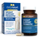 Le quotidien Nouri Weight Support Probiotique pour les femmes et les hommes soutient la prise en charge du poids sain, le métabolisme, la digestion et la santé Gut.