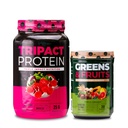 Nutrologie TRIPACT Poudre de protéines, 7-en-1 Remplacement des repas Shake, Superberry (40 portions) Greens & Fruits Superfood naturel, cannelle Vanilla (30 portions)