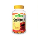 Sesamstraat Omega 3 Gummies for Kids, 50 mg Omega-3 per Gummy, 4 maanden Supply, No Fishy Aftersmaak, Shellfish Free Supplement, Brain & Eye Support, 120 Gummies
