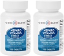 GeriCare Nephro Vitamine C & B Complexe Tablets, 100 Telling Daily Rene Health & Energy Support, Immune System Boost, Antioxidant Protection & Metabolisme Support (Pack of 2)