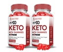 Justified Laboratories (2 Pack Go 90 Keto ACV Gummies Extreme 2000MG Go90 Keto Gummies Apple Cider Vinegar Geformuleerd met Granaatappel Beet Sap Poeder B12 Vegan Non GMO 120 Gummys