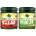 Organische Muscle Vegan Greens and Reds Superfood Powder - USDA Biologische & Plant Based Red Juice & Green Juice Powder Bundle for Energy, Focus, Digestie & Immune System - Non GMO 30 Servers