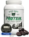 Worldwide Nutrition Bundle Compatibel met Black Magic Multi-Source Protein Powder - Vegan Cookies and Cream, High Protein Powder, Low Carb, Low Sugar, Wei, Egg & Casein Blend - 2 LB met sleutelhanger