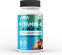 Yuda quercetinesupplementen met vitamine C 1000mg - Super C Vitamine & Quercitine Formule voor Immuunondersteuning Verrijkt met vlierbessen & Rose HIPS - bevordert een gezonde immuunrespons - 90 tabletten
