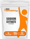BulkSupplements.com Poudre de citrate de sodium - Citrate de sodium de qualité alimentaire, émulsifiant, enhancer de saveur - sans gluten, 3g par portion, 100g (3.5 oz) (paquet de 1)
