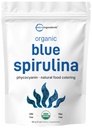 Organisch Blue Spirulina Powder (Phycocyanin Extract), 60 Serves - No Fishy Smell, 100% Vegan Protein from Blue-Green Algen, Natural Luminous Food Coloring for Smoothies, Baking, Drinks & Cooking