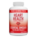Hart Gezondheid Essentiële Omega 3 Visolie met Vitamine E - Hoge Potentie Omega 3 Visolie Supplement met EPA & DHA - Burpless Softgels van Sardines & Anchovies - Non-GMO, Glutenvrij - 60 Servers
