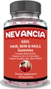 Les cheveux, la peau et les ongles des enfants Gommies contiennent de la biotine, des vitamines B, vitamine C, zinc, 60 gommies délicieuses, aider à renforcer les ongles, faire pousser les cheveux plus sains, donner à la peau des enfants un coup naturel