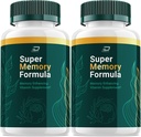 Super Memory Formula Capsules - Geheugen Verbeterende Vitamine Supplement, Super Memory Formula voor Hersenen en Focus, SuperMemory Formula Nootropics Reviews (2 Pack - 120 Capsules)