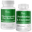 DR VITAMIN SOLUTIONS Thermogéniques Fat Burner & Probiotiques Enzymes digestifs avec prébiotiques pour la santé digestive et le soulagement du bloom pour les femmes et les hommes - Bundle 90 Caps