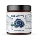 Biologische kalkoen staart paddopoeder, single estate, non-GMO - Gut, Energy, Brain, & Immune Support - Vegan Mushroom Supplement in een hersluitbare glazen pot