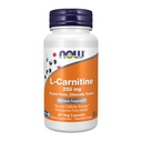 NOW Supplementen, L-Carnitine 250 mg, zuiverste vorm, aminozuur, fitness ondersteuning*, 60 Veg capsules