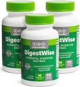 DigestWise Digestieve enzymen - 10 krachtige Veganistische enzymen ter ondersteuning van spijsvertering, gas, opgeblazen gevoel en constipatie Relief - Keto Friendly - Lab Tested - 90 Capsules (3)