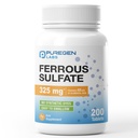Purigen Labs Ferrous Sulfate 325 mg (65 mg Elemental Iron) High Potency Iron Supplement 