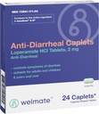 WELMATE - Anti-Diarree Caplets (24 Caplets) - Loperamide HCL 2 mg - Diarree Symptoom Relief - Stikkende Maag Reliever - Anti-Diarree Pillen - Over-The-Counter Medication
