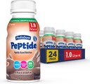 PediaSure Peptide 1.0 Cal,24 Count,Complete,Balanced Nutrition for Kids with GI Conditions,Peptide-based Formula,with 7g Protein and Prebiotics,for Oral or Tube Feeding,Chocolaat,8-fl-oz Bottle