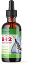 LIQUIDHEALTH Vitamine B12 Methylcobalamine Liquid Drops with Sublingual Hydroxocobalamine - Boost Energy, Support Immune System, Improve Memory & Concentration - Made in the USA, Vegan, Non-GMO (2 oz)